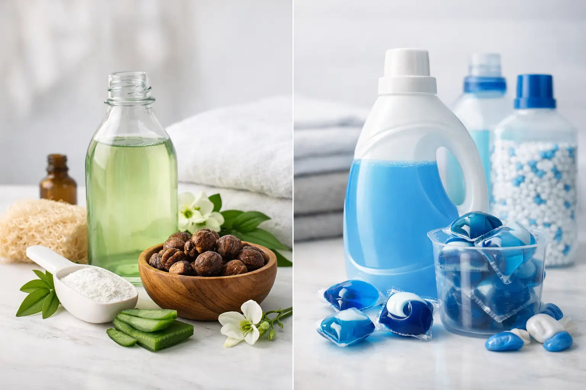 Plantaardig versus synthetisch wasmiddel kiezen